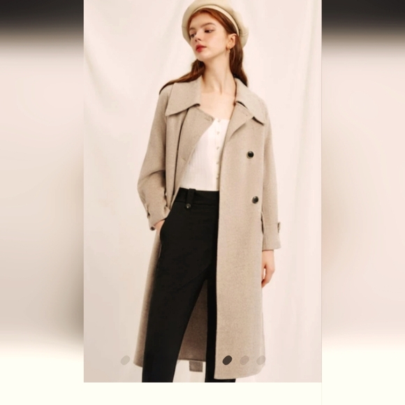 Petite Studio Enola 100% Wool Coat - XS Oatmeal - Picture 2 of 9